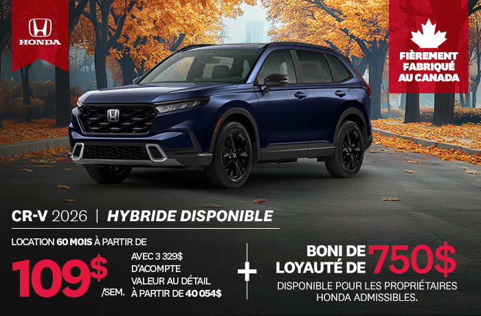 Bannière de Promotion CR-V 2026